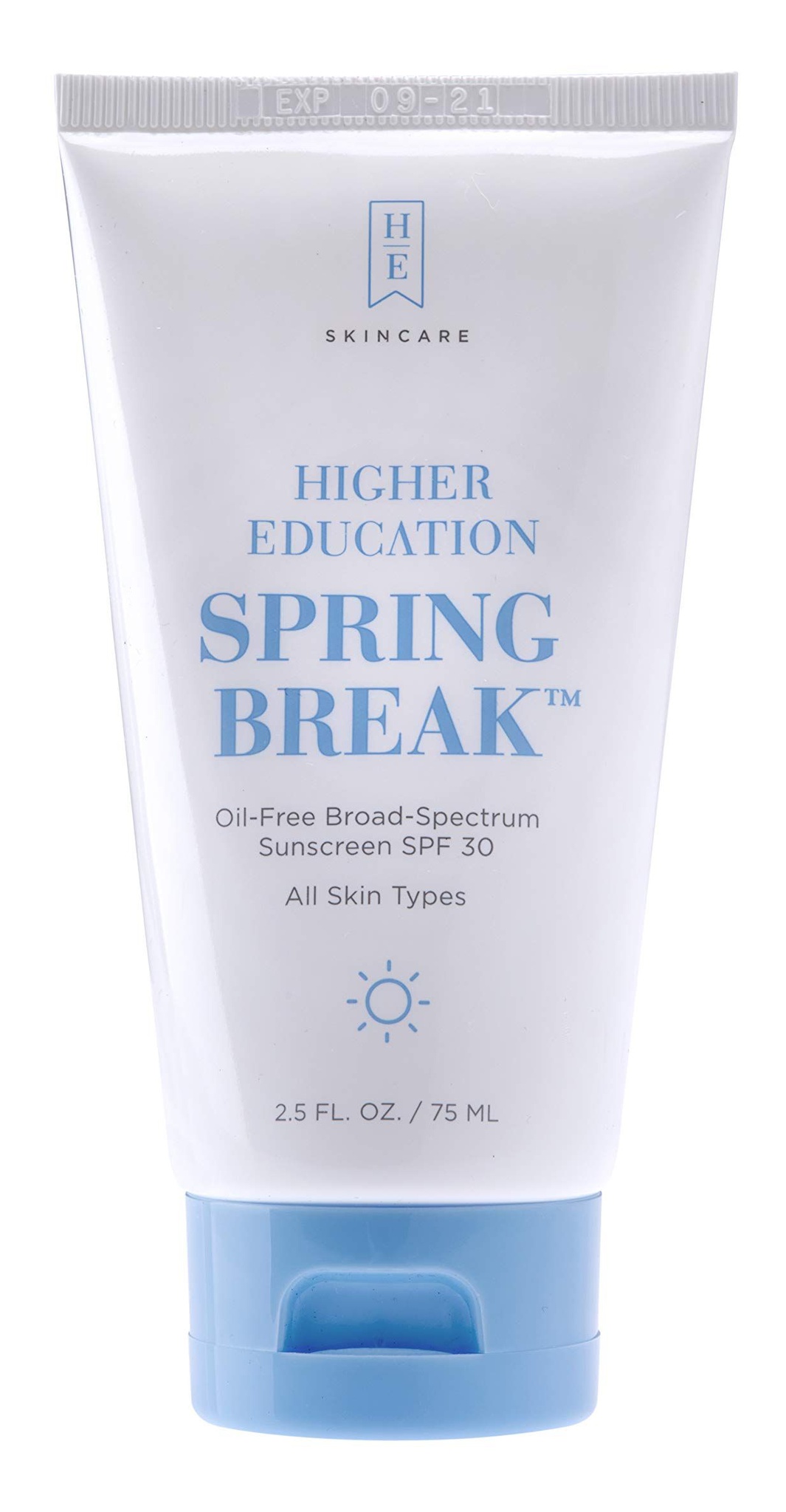 Higher Education Skin Care Spring Break Oil Free Sunscreen