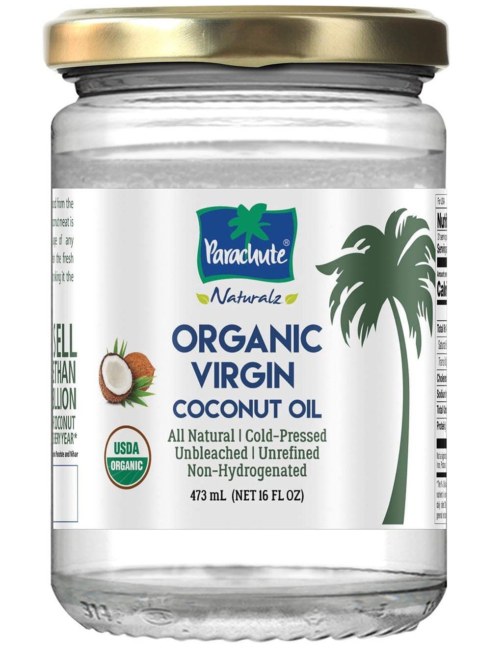Parachute Naturalz 100% Unrefined Organic Virgin Coconut Oil