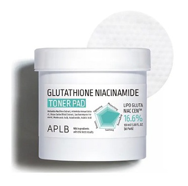 APLB Glutathione Niacinamide Toner Pad