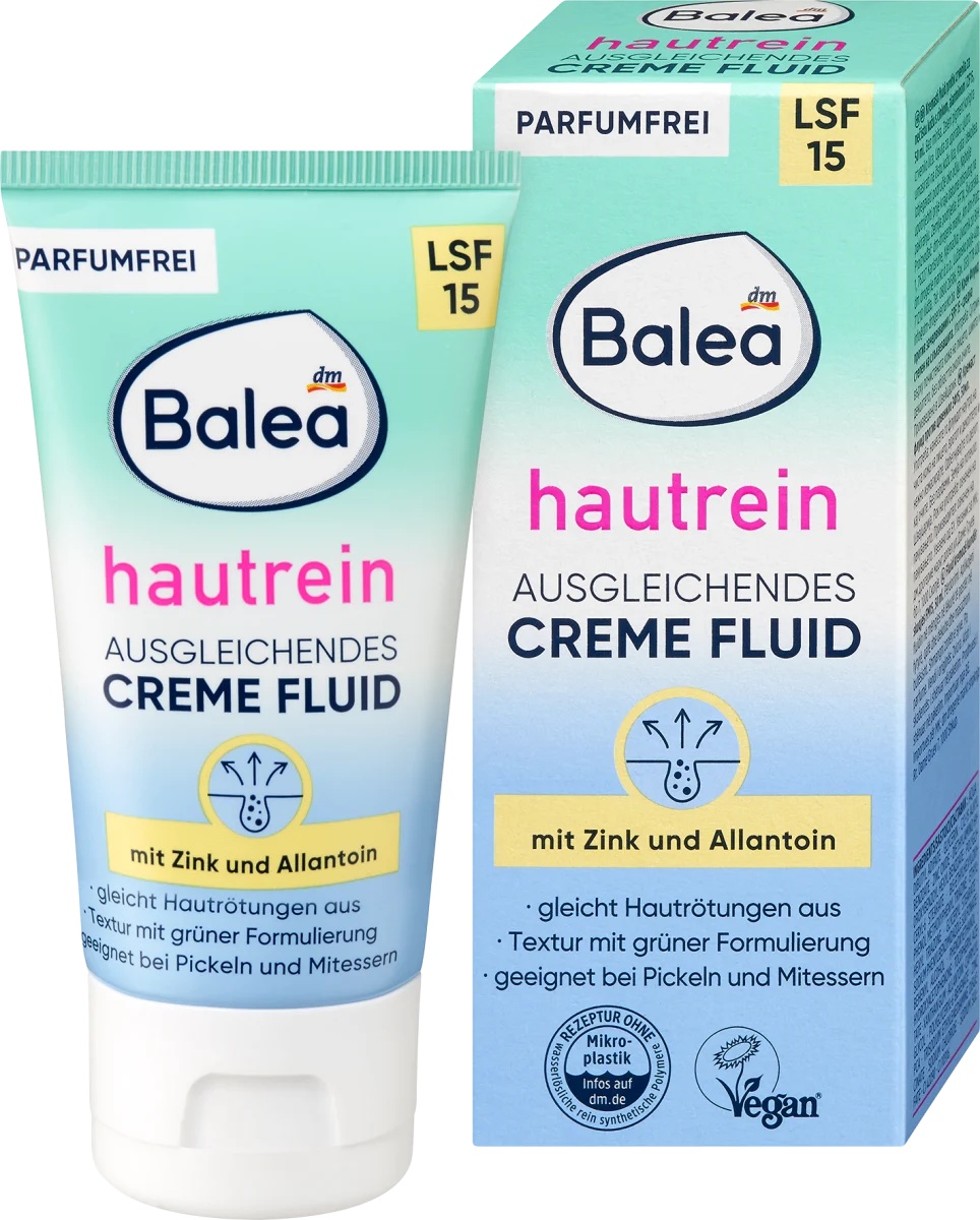 Balea Hautrein Ausgleichendes Creme Fluid LSF 15