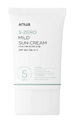 Anua 5-Zero Mild Sun Cream SPF 50+ Pa ++++