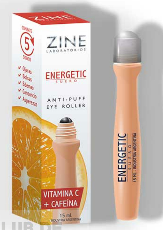 Zine Energetic Suero Anti-Puff Eye Roller Vitamina C + Cafeína