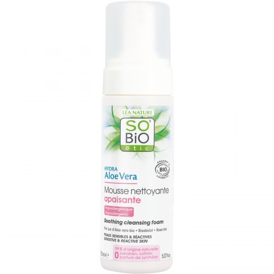 SO’BiO étic Hydra Aloe Vera Mousse nettoyante apaisante