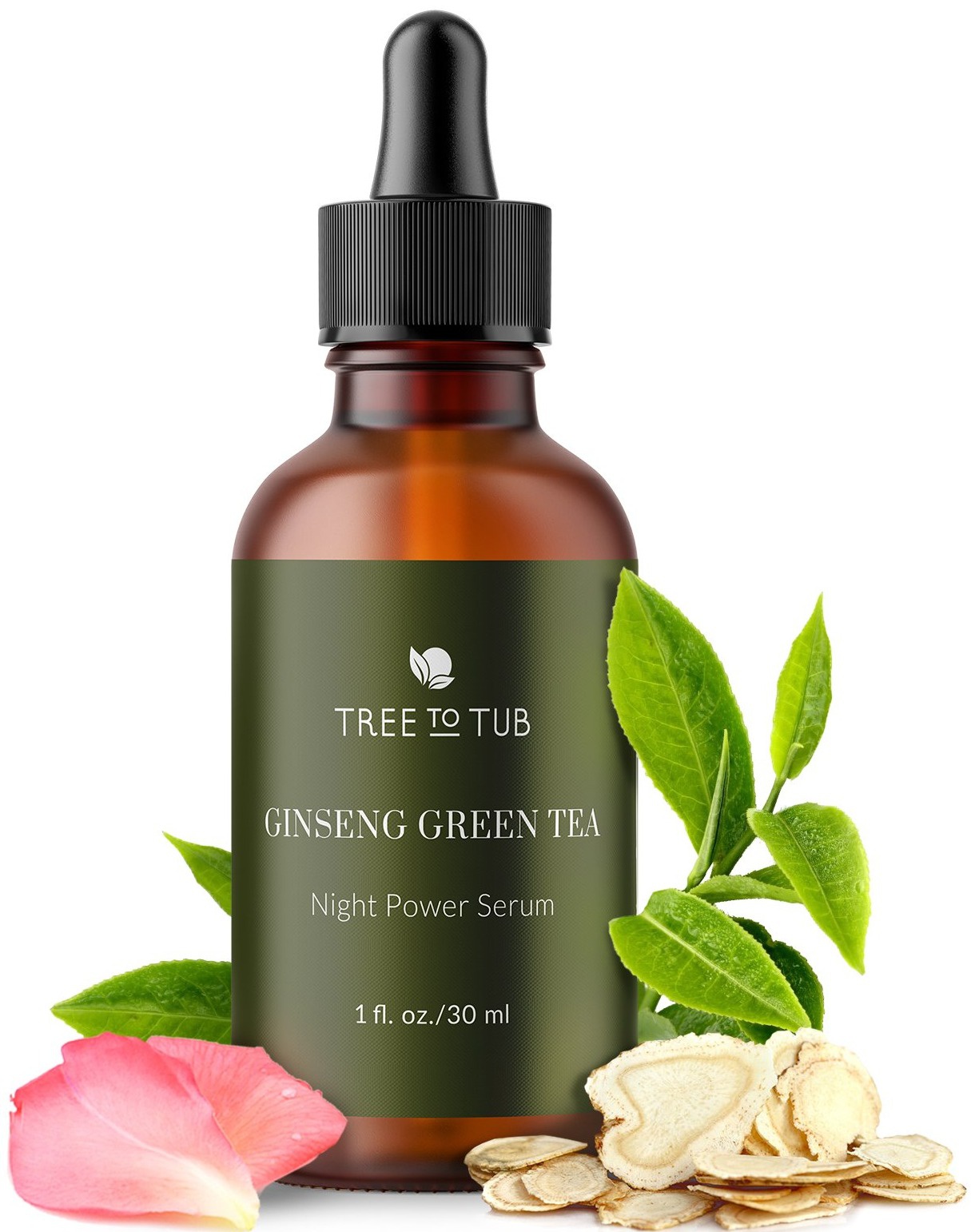 Tree to Tub Ginseng Green Tea Anti-Aging Retinol Night Serum