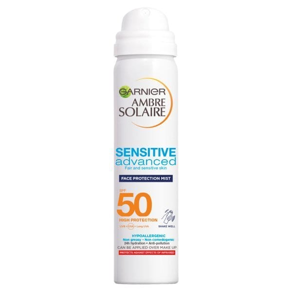 Garnier Ambre Solaire Sensitive Face Sun Cream Mist Spf50