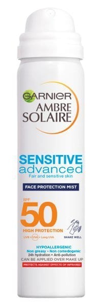 Garnier Ambre Solaire Sensitive Face Sun Cream Mist Spf50