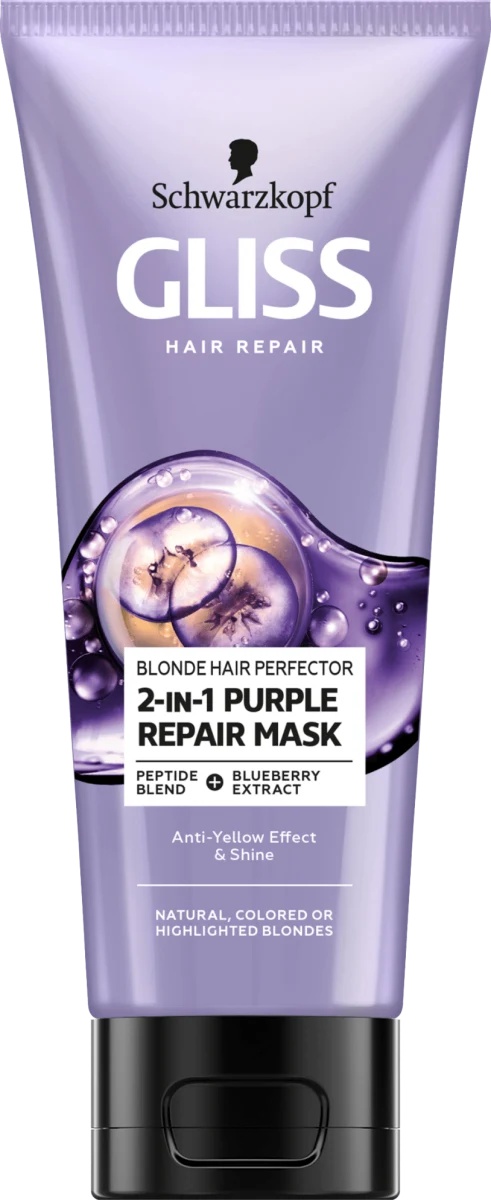 Schwarzkopf Gliss Blonde Hair Perfector 2-in-1 Purple Repair Mask