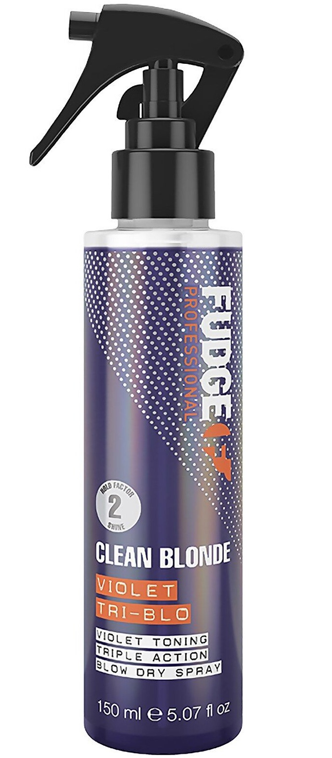 Fudge Professional Clean Blonde Violet Tri-Blo Triple Action Blow Dry Spray
