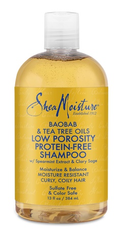 Shea Moisture Baobab & Tea Tree Oils Low Porosity Protein-Free Shampoo