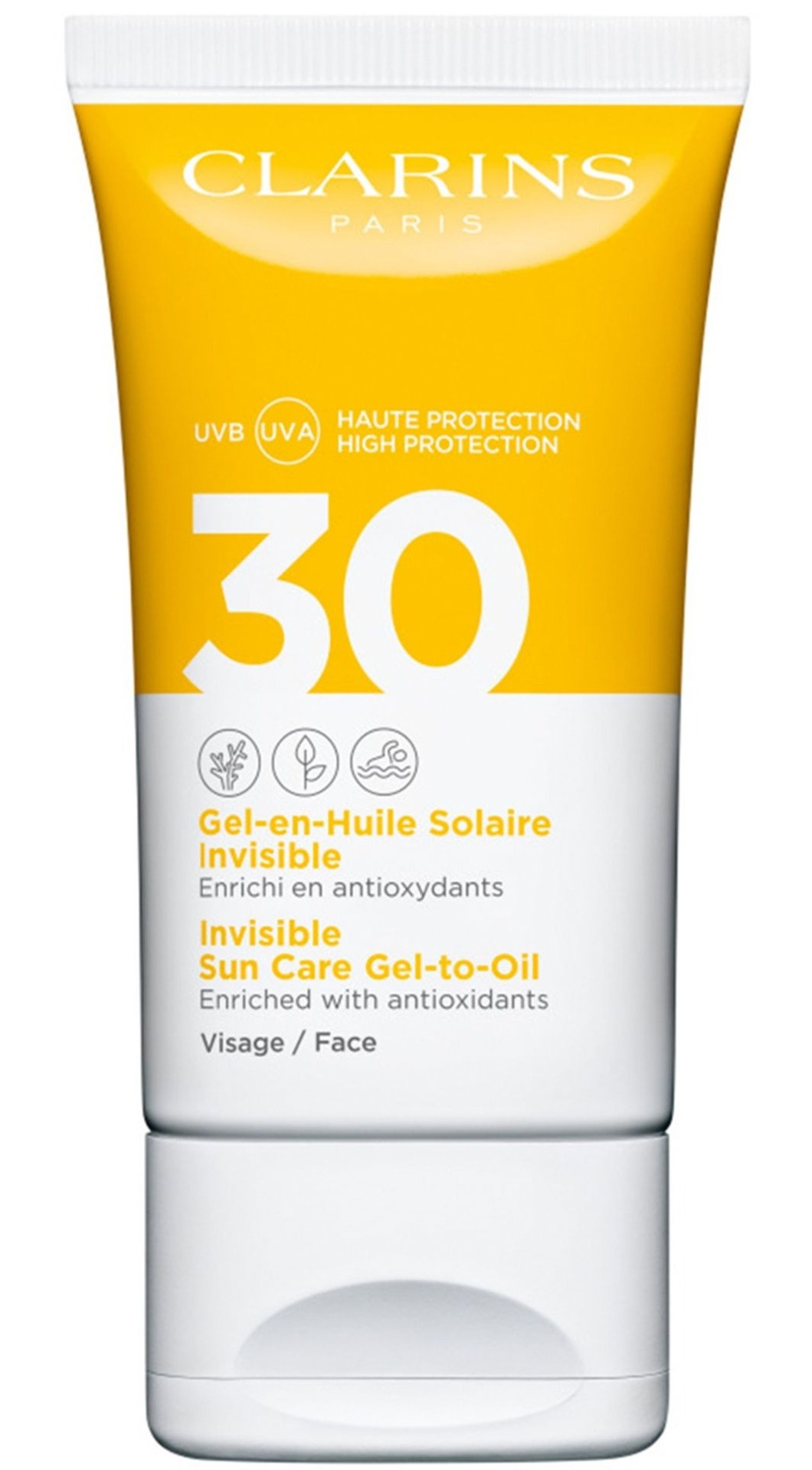 Clarins Invisible Gel-to-oil Facial Sun Care UVA/UVB 30