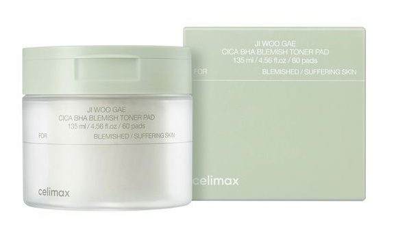 Celimax Cica Jiwoogae BHA Blemish Toner Pad