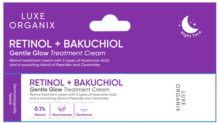 Luxe Organix Retinol + Bakuchiol Overnight Glow Gentle Cream