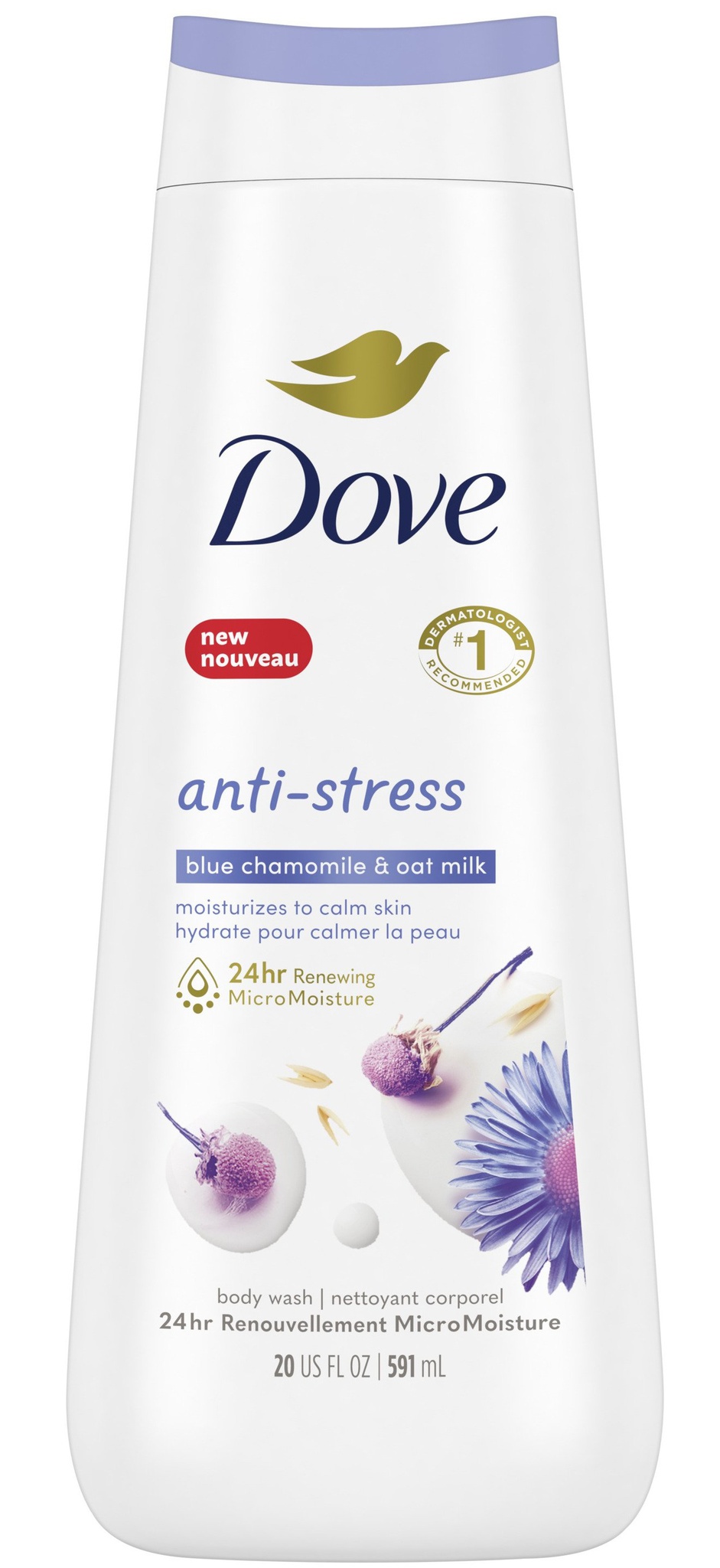 Dove Anti-stress Blue Chamomile & Oat Milk Body Wash