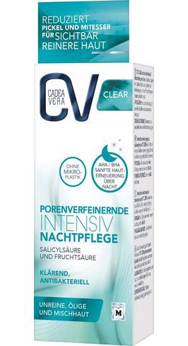 CadeaVera CV Clear Porenverfeinernde Intensiv Nachtpflege