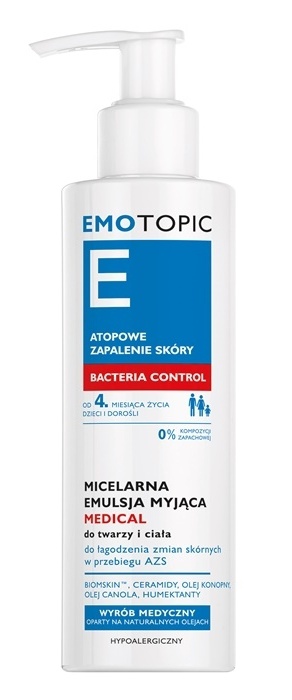 Emotopic Bacteria Control Medical Micelarna Emulsja Myjąca