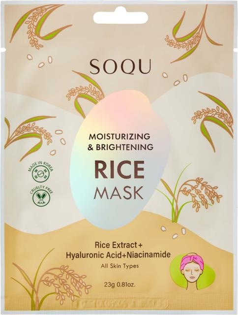 SOQU Moisturizing & Brightening Rice Mask