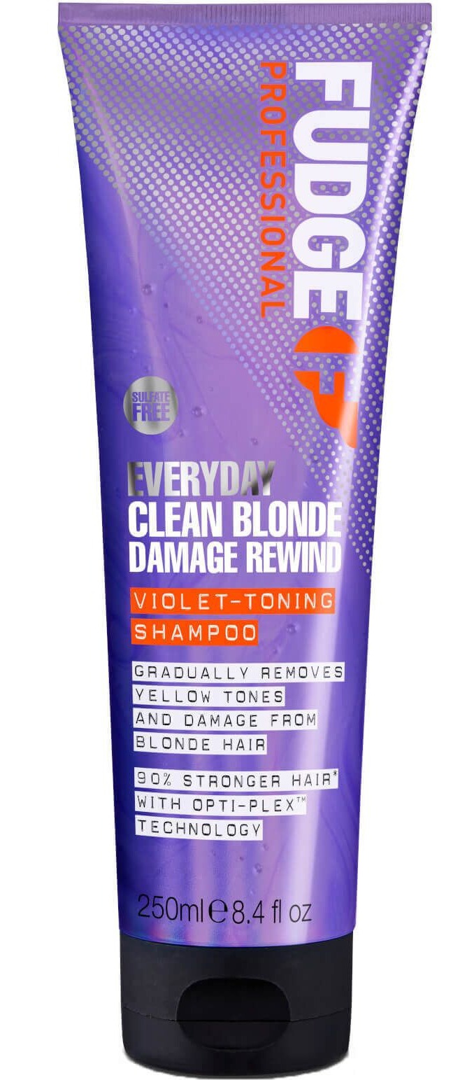 Fudge Professional Everyday Clean Blonde Damage Rewind Violet-Toning Shampoo