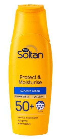 Boots Soltan Protect And Moisturise Suncare Lotion 50+
