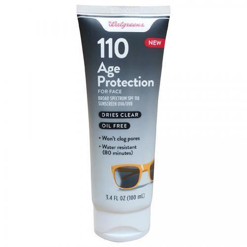 Walgreens Age Protection For Face Sunscreen Spf 110