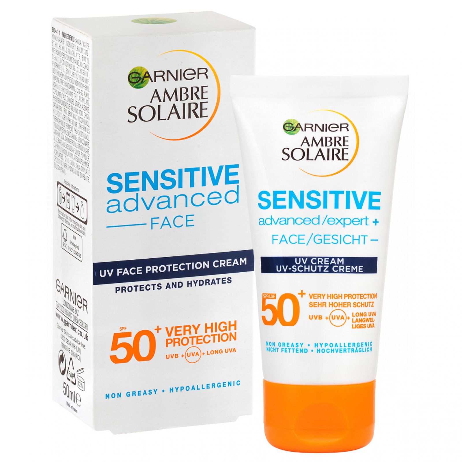 Garnier Ambre Solaire Sensitive Advanced SPF 50+ 5*UVA