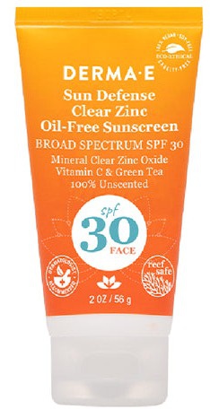 Derma E Sun Defense Clear Zinc Mineral Oil-free Sunscreen SPF30 Face