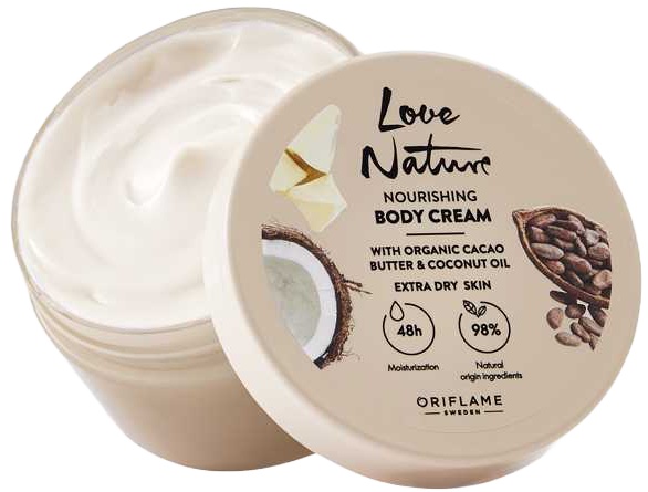 Oriflame Love Nature Nourishing Body Cream With Organic Cacao Butter & Coconut Oil