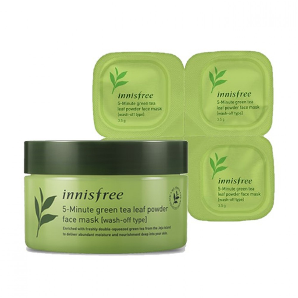 innisfree 5 Minute Green Tea Leaf Powder Face Mask