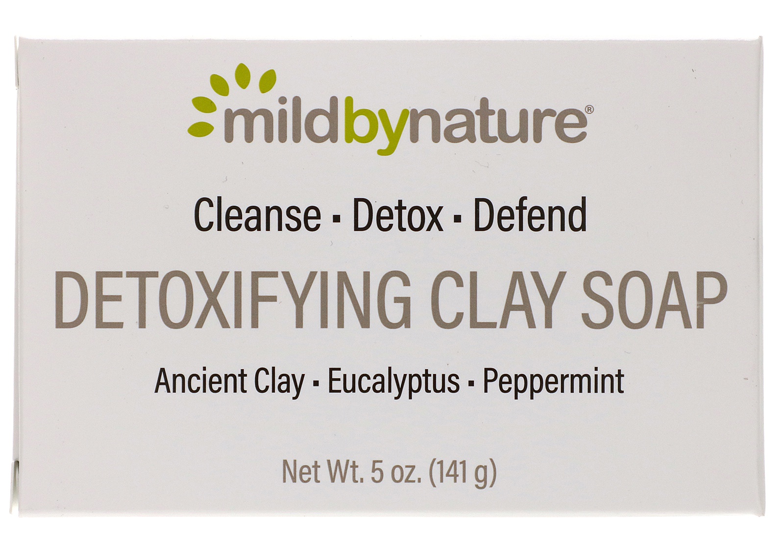 Mild By Natur Detoxifying Clay, Bar Soap, Eucalyptus & Peppermint, With Ancient Clay