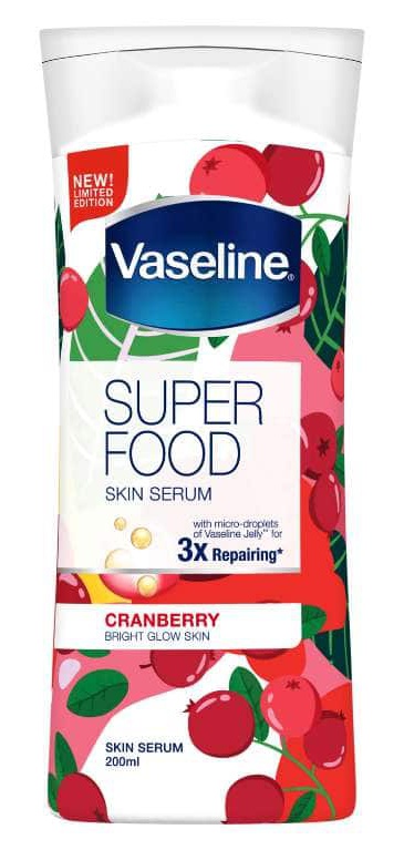 Vaseline Superfood Skin Serum Cranberry Bright Glow Skin