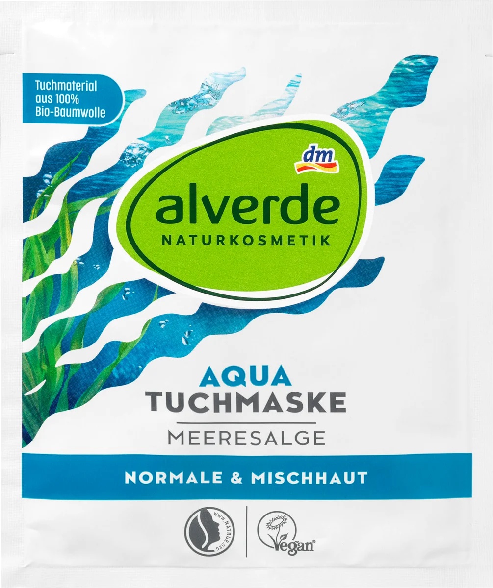 alverde Aqua Tuchmaske Meeresalge