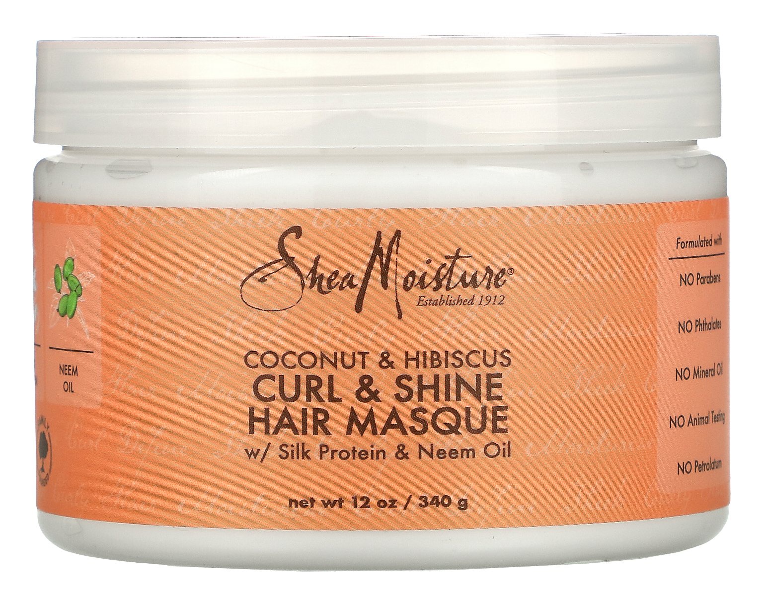 Shea Moisture Curl & Shine Hair Masque With Silk Protein & Neem Oil
