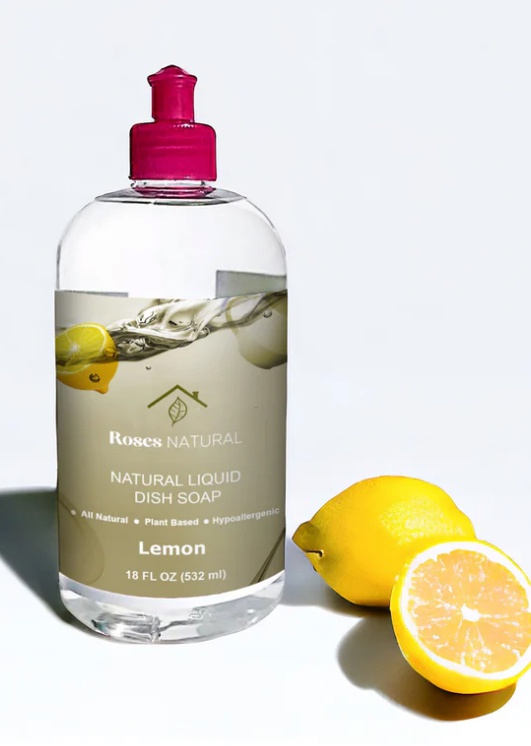 Roses Naturals Lemon Dish Soap