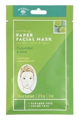 Bolero Beverly Hills Cucumber And Aloe Soothing Paper Facial Mask