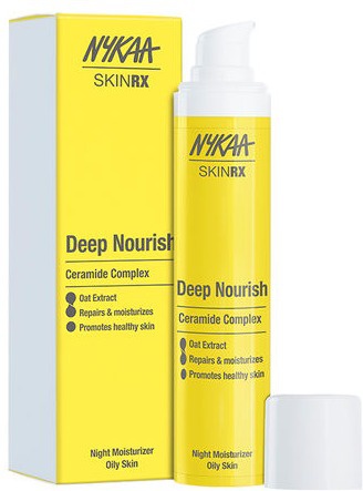 Nykaa Skinrx Ceramide Barrier Repair Deep Nourish Night Moisturizer For Oily Skin