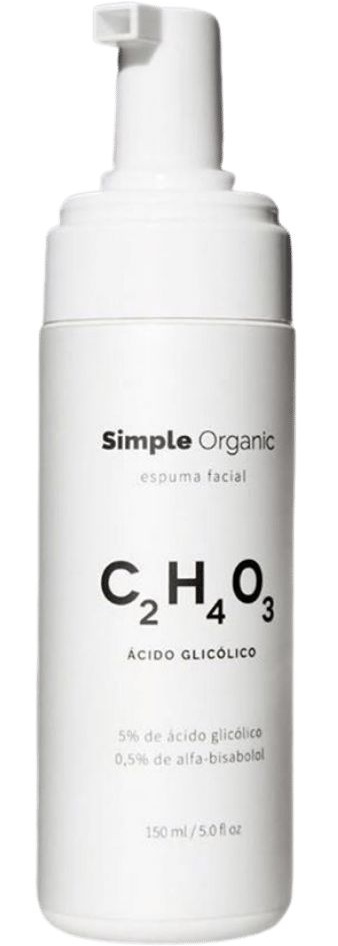 Simple Organic Espuma Facial De Ácido Glicólico