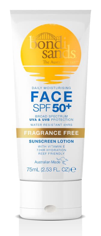 Bondi Sands Sunscreen Face Spf 50+ Fragrance Free