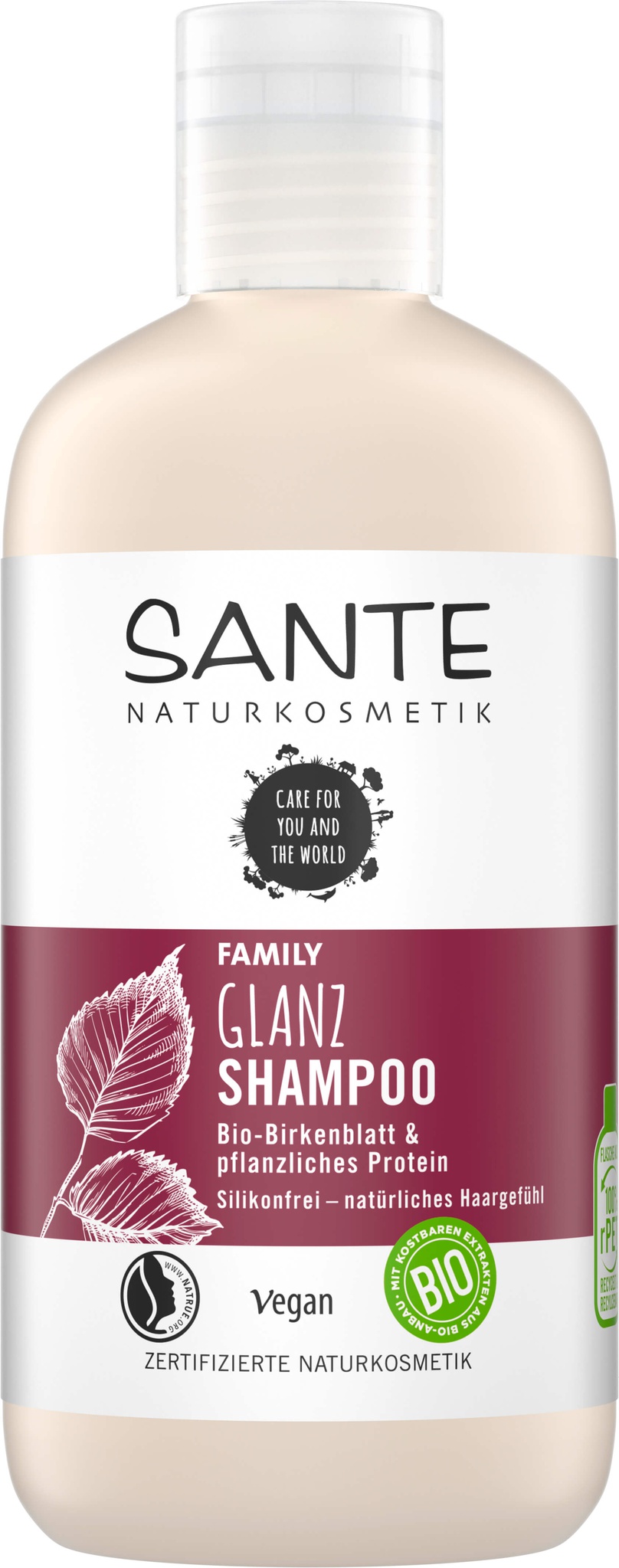 Sante Naturkosmetik Glanz Shampoo Bio-Birkenblatt & Pflanzliches Protein