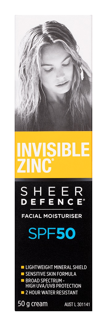 Invisible Zinc Sheer Defence Facial Moisturiser SPF 50