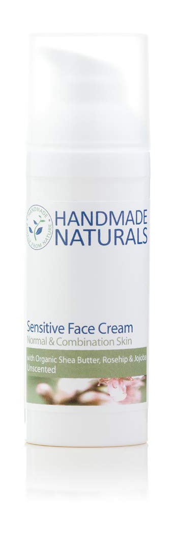 Handmade Naturals Sensitive Face Cream With Organic Shea Butter, Rosehip, Jojoba & Peach Kernel (unscented)