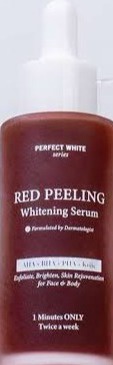 Perfect White Red Peeling Whitening Serum With AHA BHA PHA Kojic Acid For Face And Body