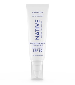Native Mineral Face Lotion Broad Spectrum SPF 30 Unscented