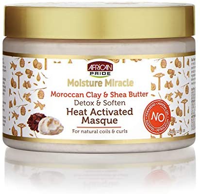 African Pride Moisture Miracle Moroccan Clay & Shea Butter Heat Activated Masque