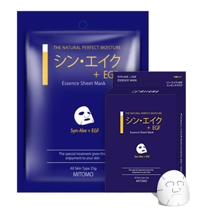 Mitomo Syn-ake + Egf Snowing Facial Essence Mask