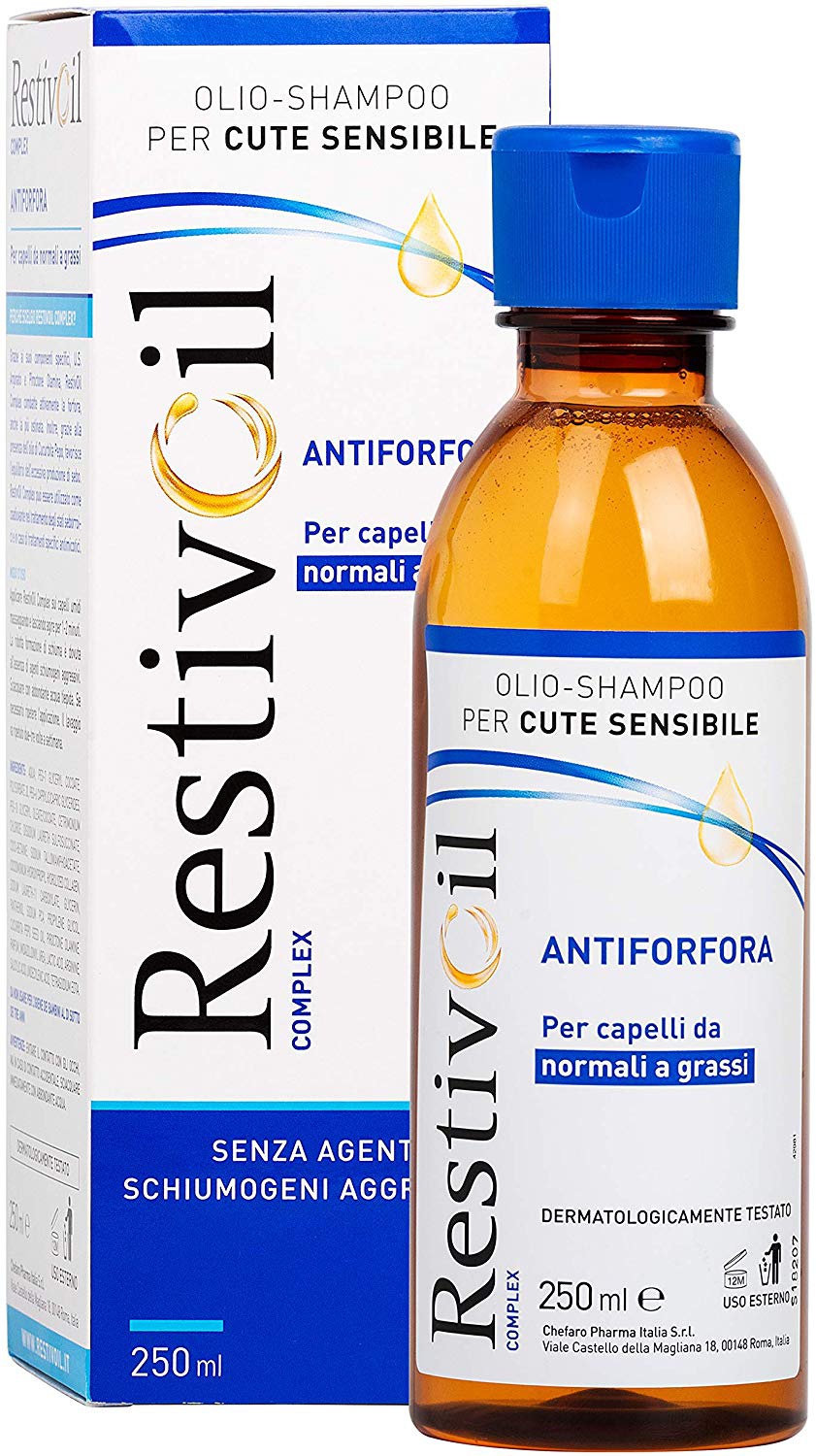 Restivoil Complex Antiforfora Olio-Shampoo Per Cute Sensibile E Per Capelli Normali E Grassi