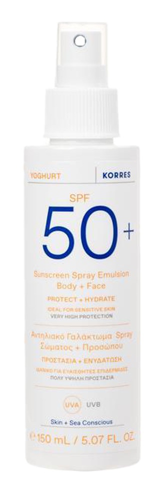 Korres Yoghurt Sunscreen Body + Face Spray SPF50