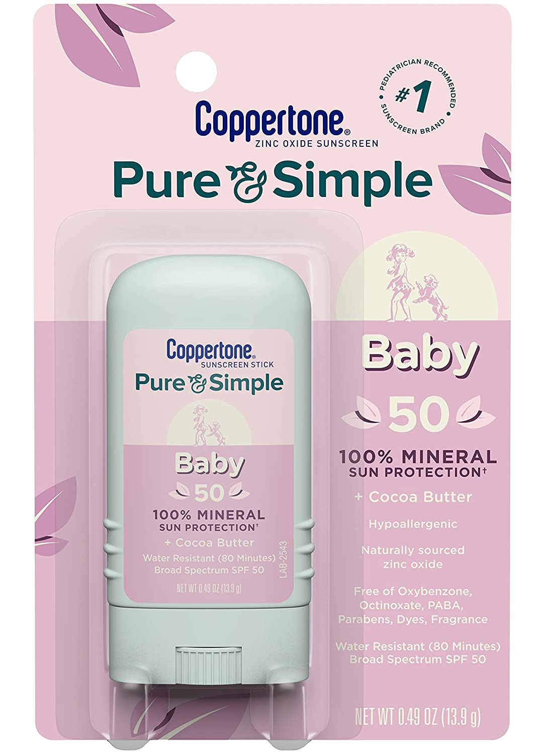 Coppertone Pure & Simple Baby SPF 50 Sunscreen Stick