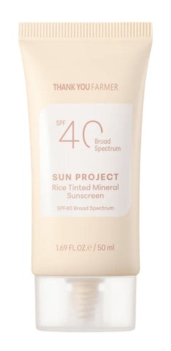 Thank You Farmer Sun Project Rice Tinted Mineral Sunscreen SPF 40 Broad Spectrum