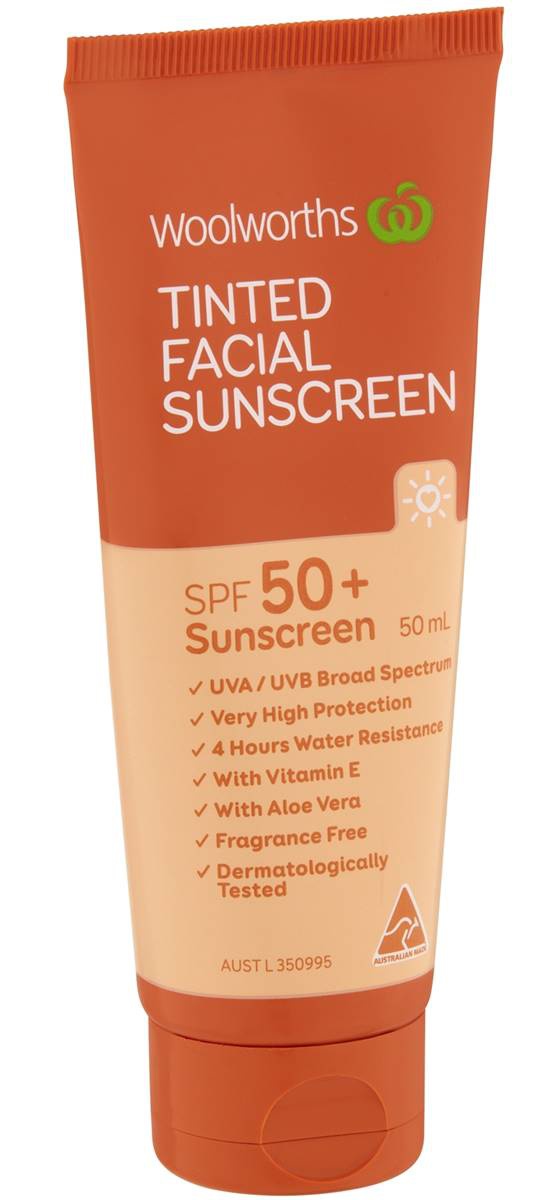 Woolworths  Tinted Facial Sunscreen SPF50+