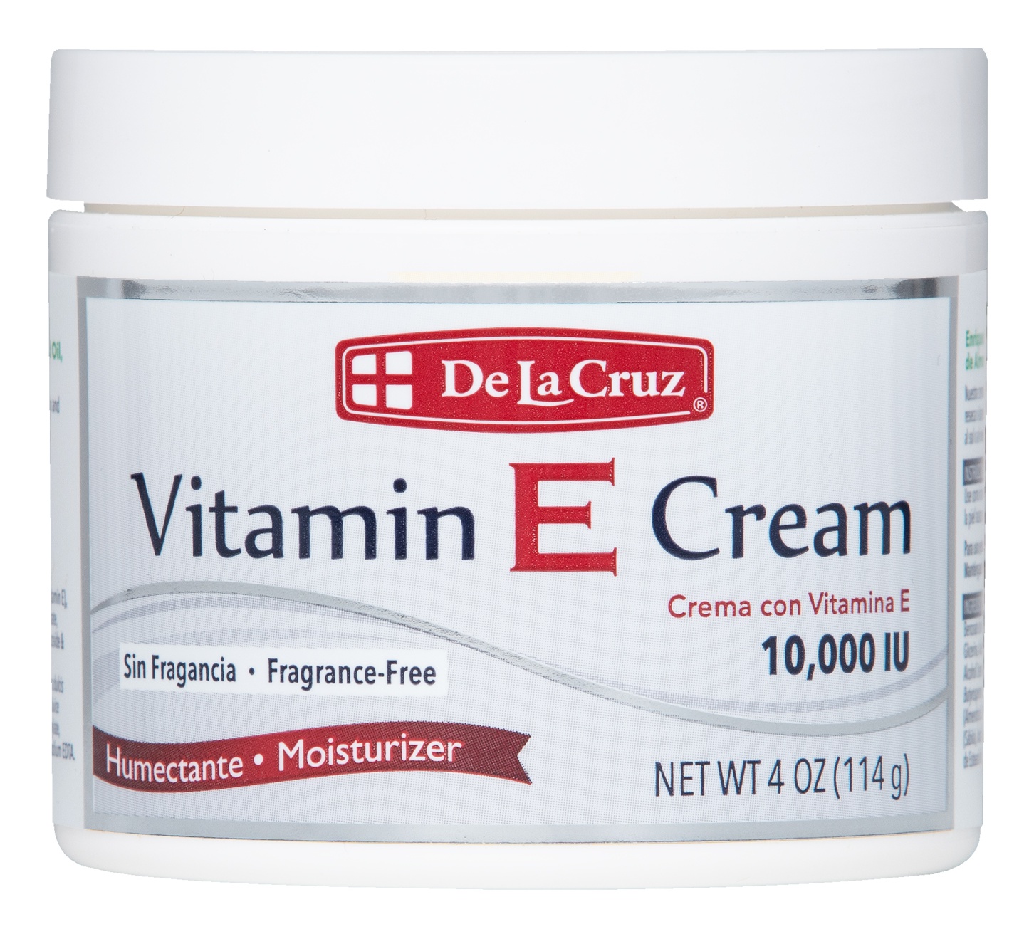 De La Cruz Vitamin E Cream, Fragrance-free