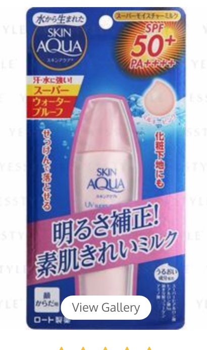 Rohto Mentholatum Skin Aqua Uv Super Moisture Milk Pink Spf 50+ Pa++++